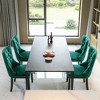 Lyngins Set of 2 Classic Velvet Dining Chairs, High-end Tufted High-Back Kitchen Chair with Solid Wood Frame, Upholstered Armless Chairs - 4 of 4