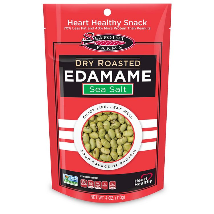 Seapoint Farms Roasted Edamame Sea Salt - 4oz: Certified Gluten-Free, 1 of 3