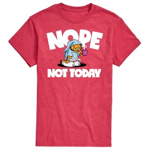 Men's - Garfield - Nope Not Today Sleepy Garfield Short Sleeve Graphic T-Shirt - 1 of 4