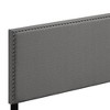 Queen Size Upholstered Platform Bed with Nailhead Trim for Bedroom - 4 of 4