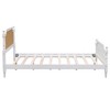 Grungis Traditional Queen Size Bed Frame,Rustic Style Solid Wood Bed with Headboard,Rattan Platform Bed for Bedroom - 3 of 4