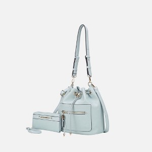 MKF Collection Larissa Vegan Leather Women’s Bucket Hobo Handbag with Wallet by Mia K - 1 of 4