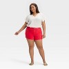 Women's High-Rise Smart Jean Shorts - Ava & Viv™ - 3 of 3