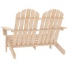 vidaXL Comfortable 2-Seater Patio Adirondack Chair with Detachable Ottomans in Solid Fir Wood - Yellow - 4 of 4