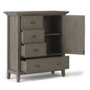 ORRD Medium Storage Cabinet Farmhouse Grey - 39" Cabinet with Drawers & Door, Solid Wood Farmhouse Style - 3 of 4