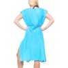 LA LEELA Women's Summer Vacation Beachwear Long Bathing Suit Short Front Tie Swimsuit Cover Ups - 3 of 4