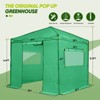 EAGLE PEAK 8'x8' Instant Pop-up Greenhouse, Roll-Up Zipper Doors and Side Windows - 3 of 4