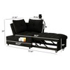 AZL1 Life Concept Sofas Convertible Versatile Foldable Bed in 3 Lengths for Compact Comfort in Apartments and Offices, Black, 72.44"*27.56"*29" - 3 of 4