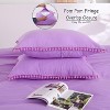 Fringe King Duvet Cover Set - 3pc Soft Washed Microfiber, Zipper Closure, Lavender, 104x90 Inches - 3 of 4