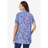 Woman Within Perfect Printed Short-Sleeve Polo Shirt - 3 of 4