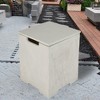 Elementi 15.9" Outdoor Propane Tank Cover Concrete Hideaway Table for 20 lb Tank - 2 of 4