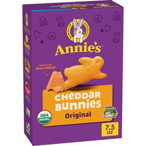Annie's Organic Cheddar Bunnies Baked Snack Crackers - 7.5oz - 1 of 4
