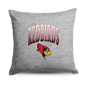 NCAA Illinois State Redbirds 16" Heather Gray Sweatshirt Pillow - 1 of 4