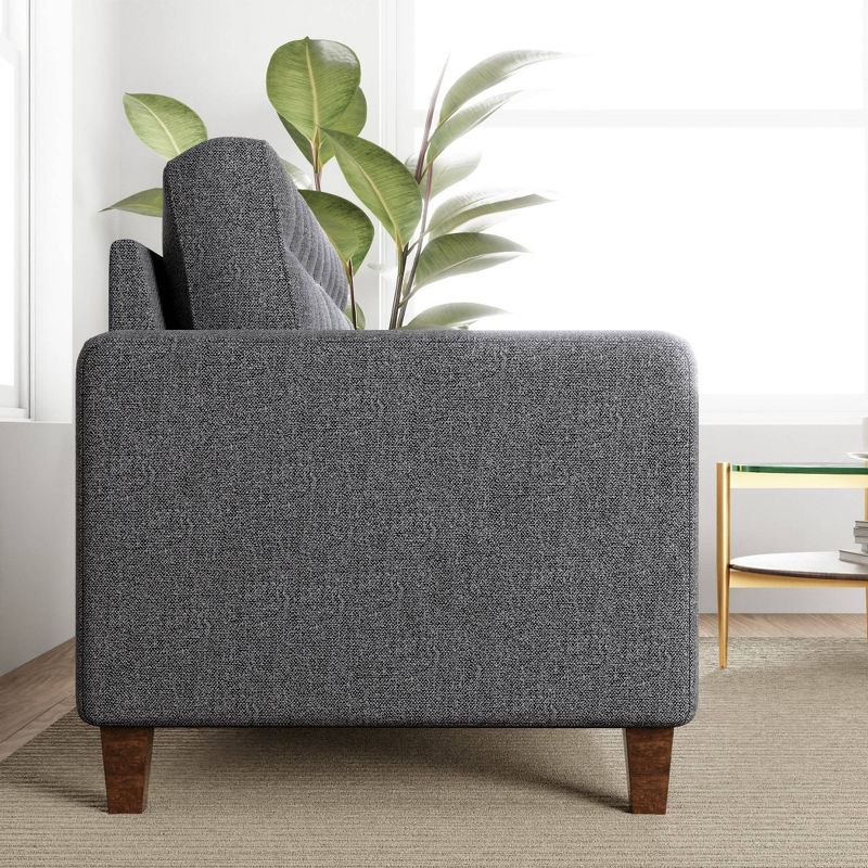 76” Brynn Upholstered Square Arm Sofa with Buttonless Tufting - Brookside Home, 5 of 19
