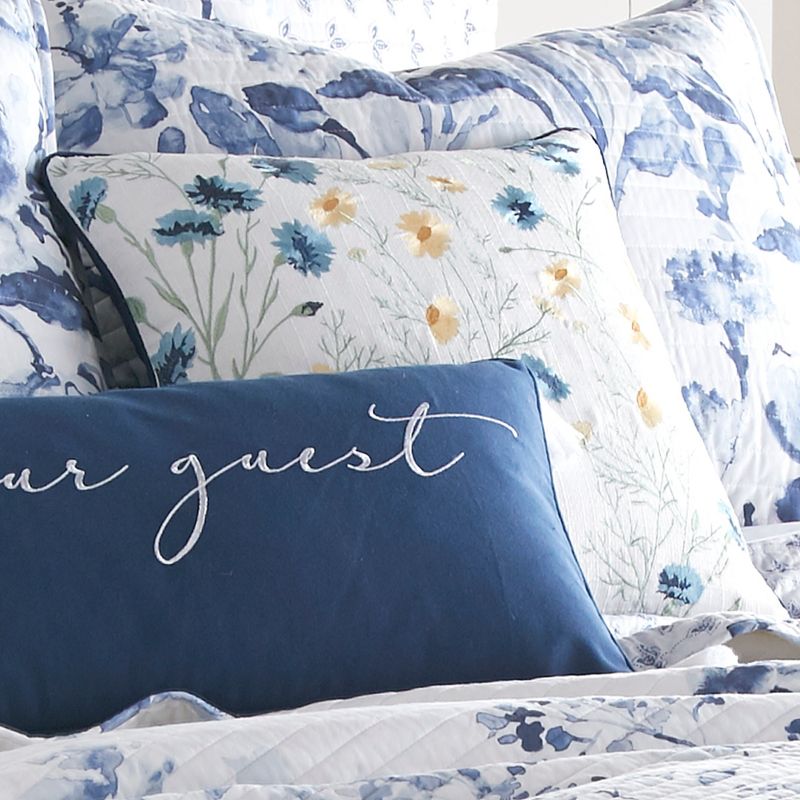 Linnea Blue Floral Decorative Pillow - Levtex Home, 2 of 4
