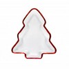 HomeRoots 8" Red Christmas Tree Crystal Christmas Serving Tray - 4 of 4