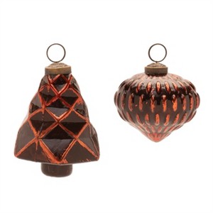 Textured Glass Tree and Onion Ornament (Set of 6) - 1 of 3