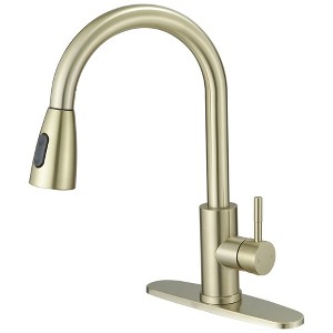 Single handle pull down sprayer kitchen faucet commercial kitchen sink faucet - 1 of 4