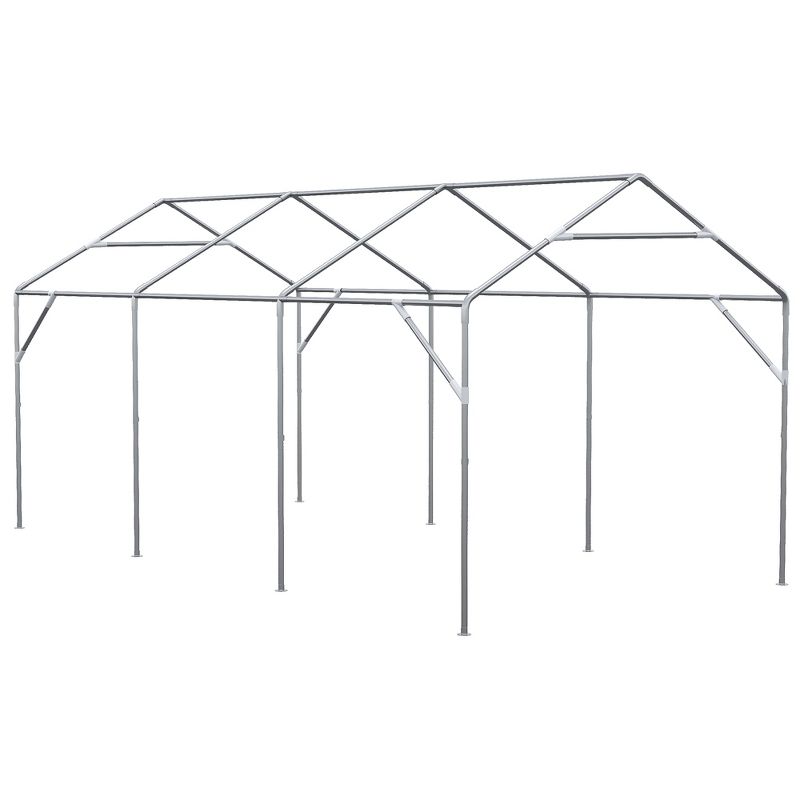 Outsunny 10ft x 20ft Party Tent & Carport, Portable Garage Outdoor Canopy Tent with Removable Sidewalls and Windows, 6 of 8