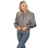 Women's  Lightweight Diamond Quilted Puffer Bomber Jacket - White Mark - 2 of 4