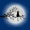 Boy's Design By Humans The Cat and The Moon By Maryedenoa T-Shirt - 2 of 4
