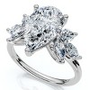 Pompeii3 Certified 3.20Ct Rayuka Pear Diamond Engagement Ring 14k Gold or Pt Lab Created - 3 of 4
