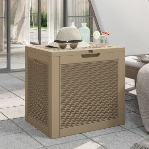 Garden Storage Box Light Brown Polypropylene 31.2 Gal Capacity - 1 of 4