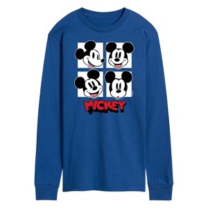 Men's - Disney - Mickey Grid Long Sleeve Graphic T-Shirt - 1 of 4