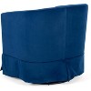 27.36" Modern Swivel Chair, Upholstered Sofa Chair with Elastic Sponge Cushion, Wood Frame, Accent Chair for Home Office, Lounge - 4 of 4