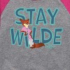 Girls' - Zootopia - Nick The Fox Stay Wilde Shirt Tail Raglan Graphic T-shirt - 2 of 4