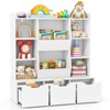 Tangkula 47" Children Bookcase Toy Storage Organizer w/3 Movable Drawers & 8 Cubbies - 2 of 4