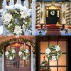 2 in 1 Christmas Wreath and Garland Set, Artificial Front Door 16"/ 24" Christmas Wreath and 6 Ft Garland Decorations Set - 3 of 4