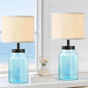 NATYSWAN Fillable Table Lamp, Bedside Lamp with Clear Glass Fillable ...