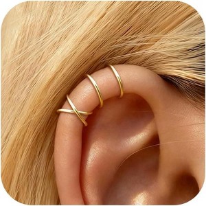 Ear Cuffs Non Piercing Ear Cuff Earrings for Women Trendy Clip on Cartilage Earring Stacks Non Pierced - 1 of 4