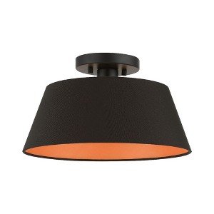 Livex Lighting Palma 1 - Light Semi-Flush Mount in  Black - 1 of 1