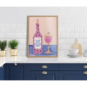 18" x 24" Blake Bottled Up by Cat Coquillette Framed Printed Glass Natural: Boho Decor, Vertical Art - Kate & Laurel All Things Decor - 1 of 4
