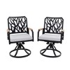 VYNXARIA Outdoor Patio Aluminum Swivel Rocker 2PCS with Outdoor-grade Sunbrella Fabric Cushions,Brown - 2 of 4