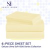 6 Piece Sheet Set, Deluxe Ultra Soft 1500 Series, Double Brushed Microfiber by Sweet Home Collection® - 2 of 4