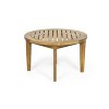 Christopher Knight Home Solano Outdoor Circular Acacia Wood Coffee Table Teak - 4 of 4