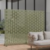 SpassWay 72"H 47"W Outdoor Metal Garden Trellis Privacy Screen Lattice Panel Indoor Room Divider - 3 of 4