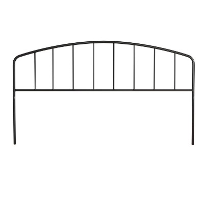 Tolland Black Metal King Spindle Headboard with Arched Design