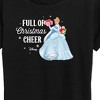 Women's - Disney - Full Of Christmas Cheer Cinderella Short Sleeve Graphic T-Shirt - 2 of 4