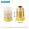 Unique Bargains Fit Air Gas Line Refrigeration Brass SAE 45 Degree Flare Plumbing Connectors - 2 of 4