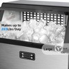 Commercial Ice Maker with Freestanding Square Ice Cube Maker, capable of producing 265lbs per 24 hours, features a 55lbs storage bin - 4 of 4