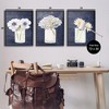 Stupell Industries Navy Blue Flower Bouquets 3pc Framed Giclee Art Set - 3 of 4