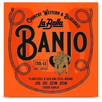 La Bella 720-LE Silk & Steel Loop-Ends Tenor Banjo Strings - Light