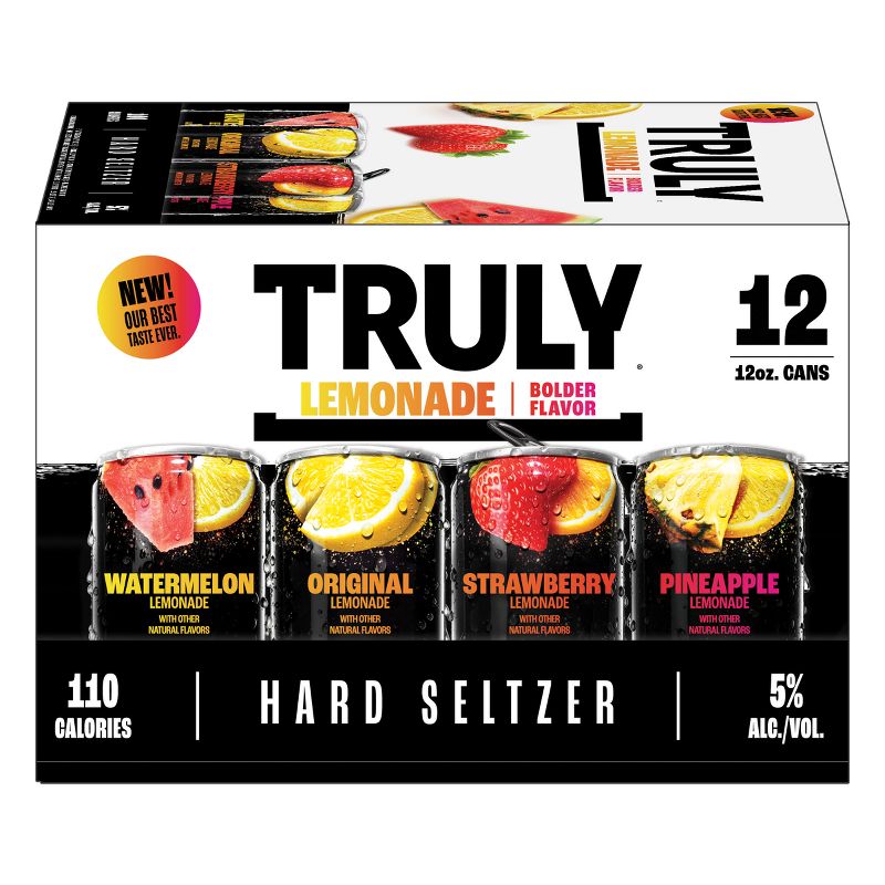Truly Hard Seltzer Lemonade Mix Pack - 12pk/12 fl oz Slim Cans, 5 of 10