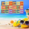 Unique Bargains Soft Absorbent Beach Towel Slippers Pattern Colorful 59"x30" 1 Pc - 2 of 4