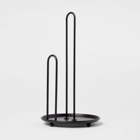 Modern black 2024 paper towel holder