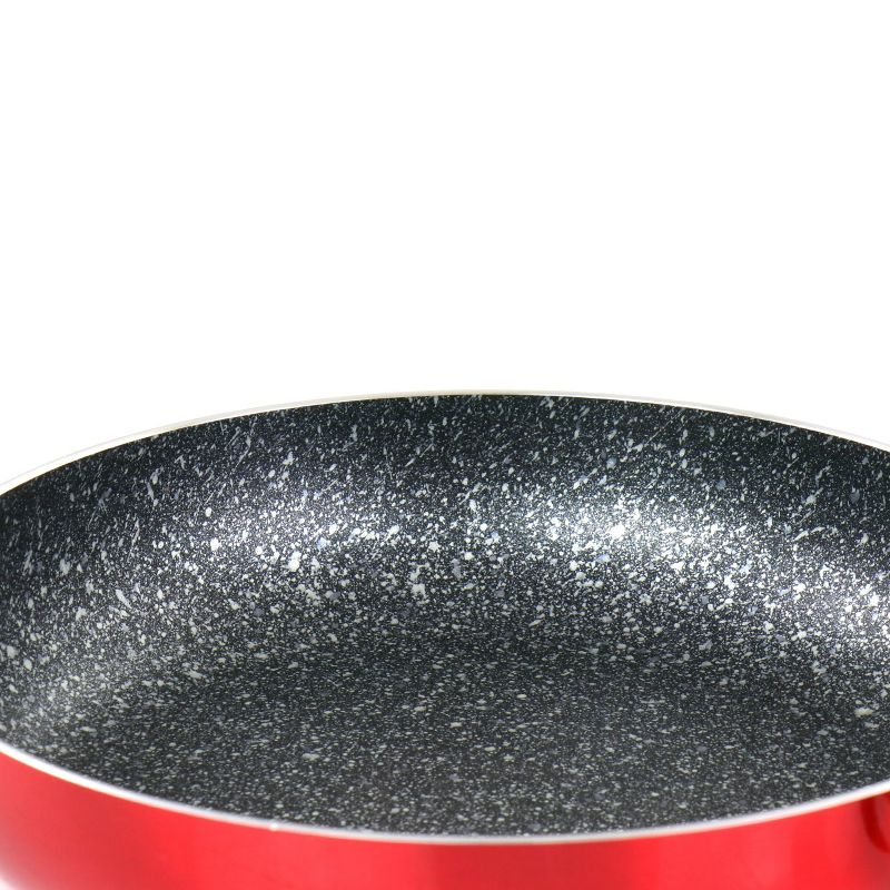 Oster 8 Inch Red Aluminum Non Stick Frying Pan with Bakelite Handle, 5 of 9